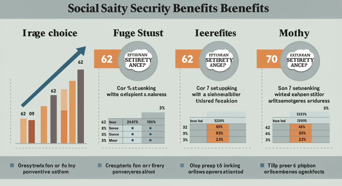 Infographic showing Social Security claiming ages and benefit impact
