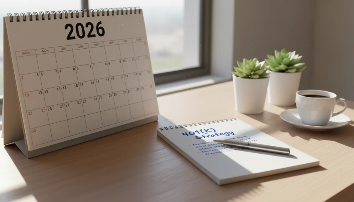 Calendar marking 2026 for 401(k) planning