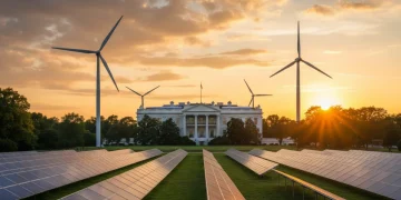 White House Unveils New Energy Policy: 30% Renewable Grid by 2030 White House new energy policy with solar and wind power
